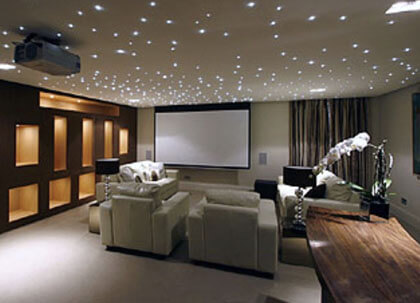 Basement conversion into a cinema room