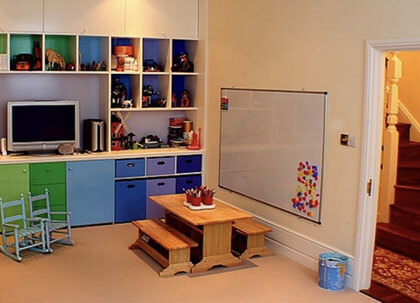 Cellar conversion into play room