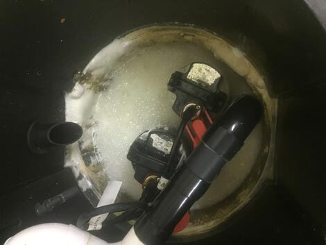Sump pump limescale removal